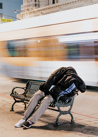 Urban community street scene